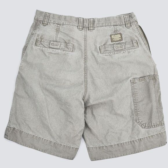 Columbia Taupe Tactical Utility Shorts Zipper Velcro Pockets Men's Size 30 - Picture 5 of 11